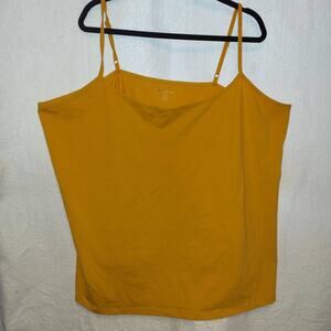 LANE BRYANT  Tank Top Womens  Size 22/24 Orange Yellow Casual Adjustable 1720